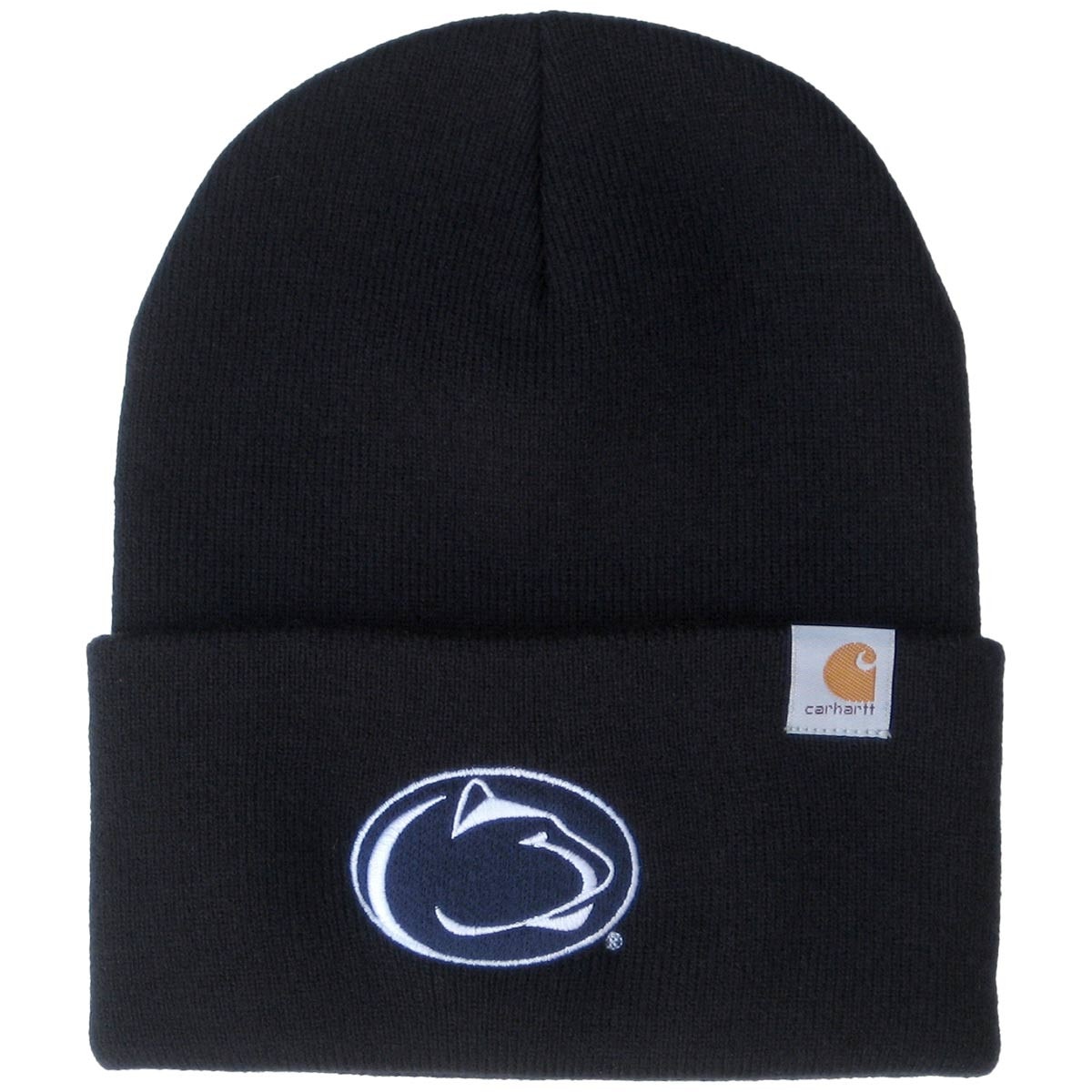 navy Carhartt beanie with embroidered Penn State Athletic Logo